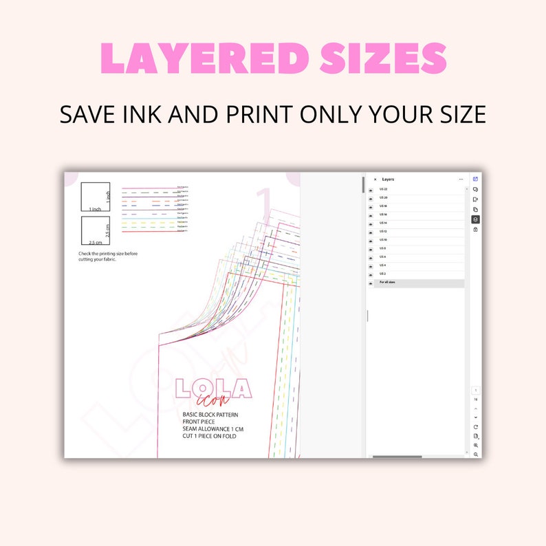 Drop waist skirt pattern, midi skirt with yoke pattern, beginner friendly skirt with pockets, easy cotton A line skirt pdf sewing pattern