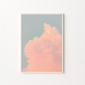 Cloud Aesthetic, Sky Aesthetic, Pink Clouds, Blue Sky, Sky, Sky and Clouds, Pastel Sky, Digital Prints, Wall Art, Digital Download, Skyscape