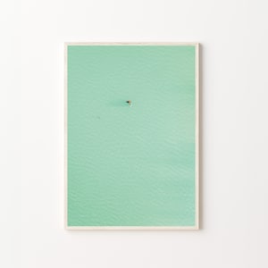 Fallschirmspringen Print, Fallschirmspringen Print, Luftaufnahme Print, Blue Ocean Print, Minimalistische Wandkunst, Digitales Poster