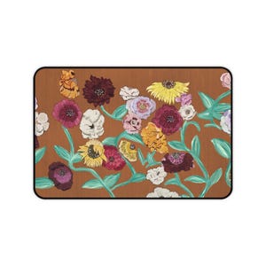 Surprise Song Piano Desk Mat; Taylor-inspired floral design