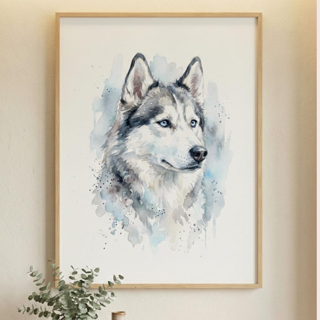 Custom Watercolor Pet Portrait From Photo, Personalized Dog Cat ...