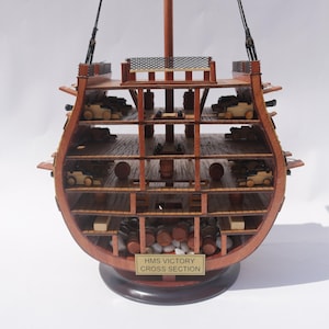 HMS Victory 模型 断面図 / ハーフマスト / 14x22x53