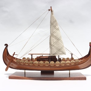 Modellschiff Wikinger-Schiff - Handgefertigtes Drachenboot Boot Modell Schiff Standmodell Historisch