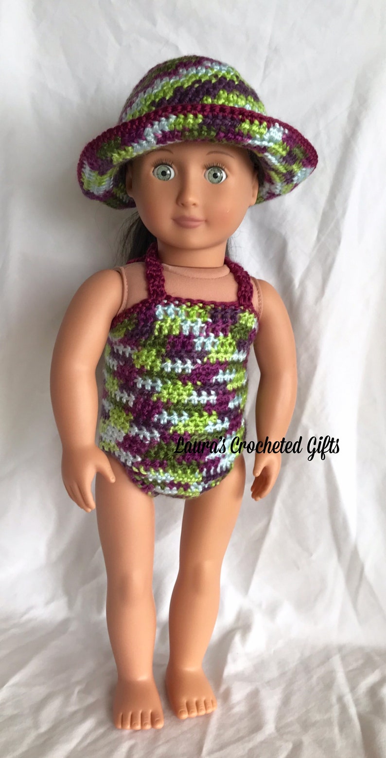 Doll Swimsuit, Handmade Crochet Doll Clothes, Doll Swimwear, Swimsuit