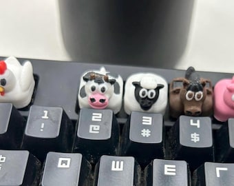 Juego de teclas con forma de animal, teclas F personalizadas de PLA