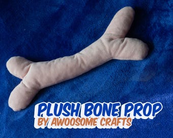 Plush Pale Pink Bone Prop – Minky Fursuit Cosplay Accessory