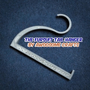 Furry Tail Hanger | 3D Printed Fursuit Tail Holder | Cosplay Tail Organizer Hook