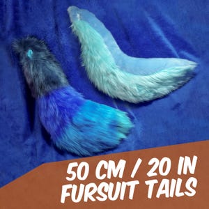 50cm Fluffy Premade Faux Fur Tail |  Cosplay Accessory, Convention Wear, Furry Gear