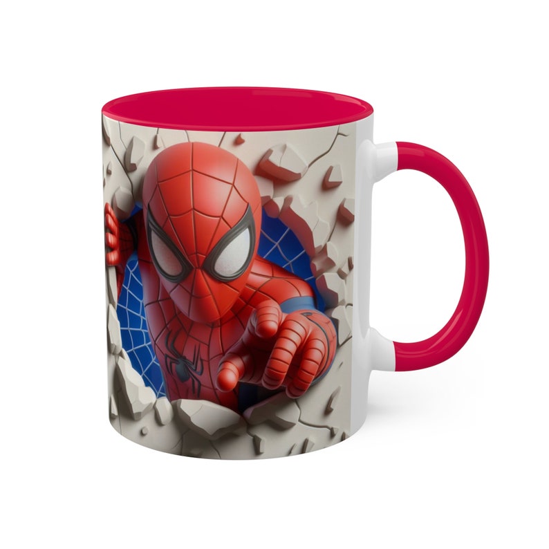 Spider-Man Coffee Mug 11oz, Marvel Mug, Hot Coco Mug, Superhero Mug Spider-Man Fan Gift Movie-Themed Mug, Spider-Man Merchandise, Heroic Mug image 8