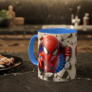Spider-Man Coffee Mug 11oz, Marvel Mug, Hot Coco Mug, Superhero Mug Spider-Man Fan Gift Movie-Themed Mug, Spider-Man Merchandise, Heroic Mug image 4