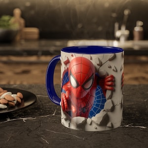 Spider-Man Coffee Mug 11oz, Marvel Mug, Hot Coco Mug, Superhero Mug Spider-Man Fan Gift Movie-Themed Mug, Spider-Man Merchandise, Heroic Mug image 3