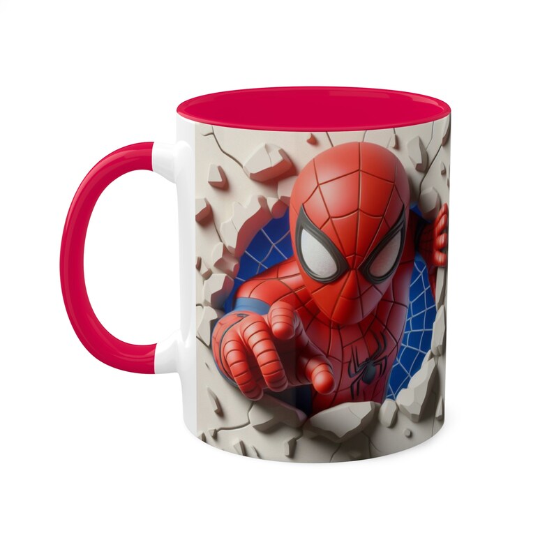 Spider-Man Coffee Mug 11oz, Marvel Mug, Hot Coco Mug, Superhero Mug Spider-Man Fan Gift Movie-Themed Mug, Spider-Man Merchandise, Heroic Mug image 7