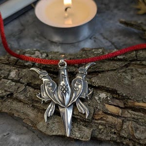 Gungnir silver Pendant, Odin’s Spear, Viking Jewelry, Norse Mythology, Sterling silver Odins spear necklace.