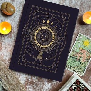 Diario de Tarot / Grimorio de Tarot de Tapa Dura / Cuaderno de Tarot / Grimorio de Cuaderno de Cartas del Tarot / Libro de las Sombras del Tarot / Regalo para Místicos
