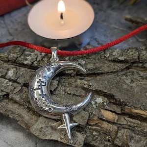 Dark Moon Lilith Pendant, Witchy Jewelry, sigil of lilith