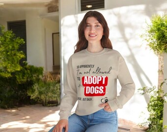 Funny Dog Lover Sweatshirt, Cozy Unisex Apparel, Adopt All the Dogs