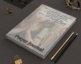 Angel Prayer Journal - Inspirational Matte Hardcover, perfekt für christliche tägliche Reflexion, Meditation, religiöse Geschenke, spirituelles Wachstum