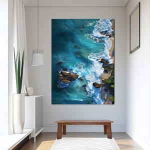 Ocean Wall Decor, Sea Wall Art, Beach Wall Decor, Sea Landscape Decor, Sea Wave Glass, Sea Life Amazing Art, Wall Decor Hangings, Tempered