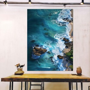Ocean Wall Decor, Sea Wall Art, Beach Wall Decor, Sea Landscape Decor, Sea Wave Glass, Sea Life Amazing Art, Wall Decor Hangings, Tempered