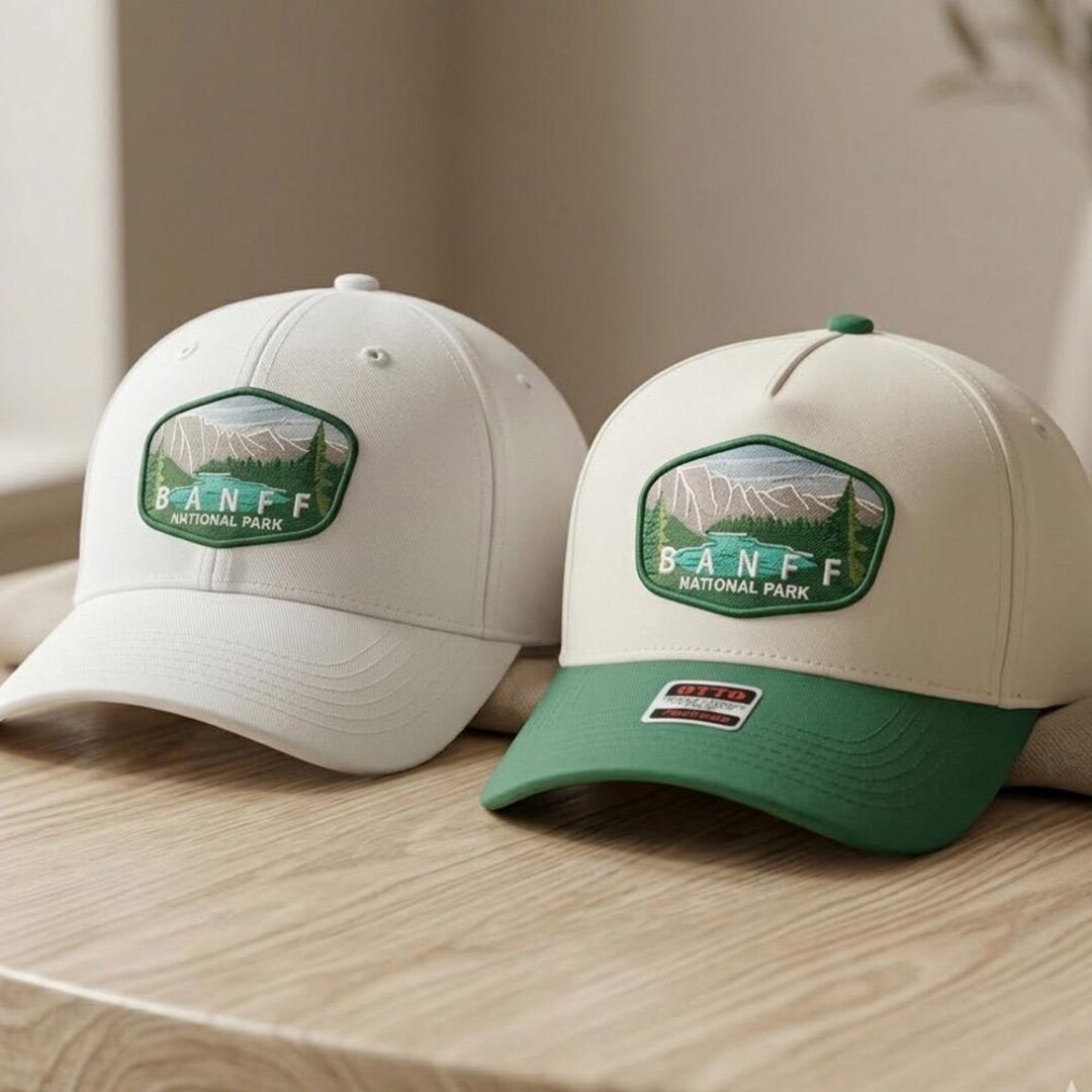 Banff National Park Embroidered Hat, Canada Outdoor Cap, Mountain ...