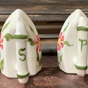 Vintage 1950s Hand Painted Salt and Pepper Shakers