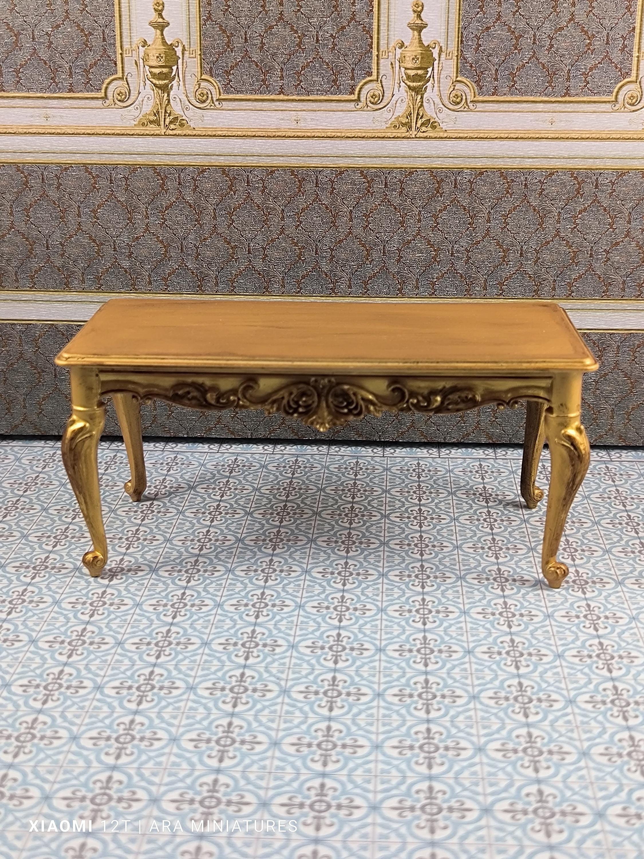 Tavolo da pranzo vittoriano signorile per casa delle bambole, miniatura in scala 1/12 - Italia Tavolo da pranzo vittoriano signorile per casa delle bambole, miniatura in scala 1/12 - Italia