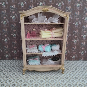 Dollhouse Vintage miniature wardrobe for dollhouse 1/12 scale