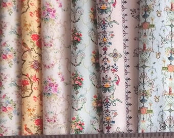 Tissu miniature imprimé | Motif | Pour maisons de poupées et dioramas / Échelle 1/12
