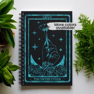 Esthetician Tarot Card Spiral Notebook, Aesthetician Gift, Skincare