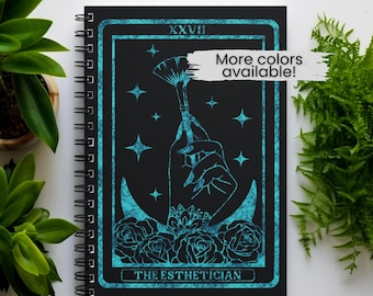 Esthetician Tarot Card Spiral Notebook, Aesthetician Gift, Skincare