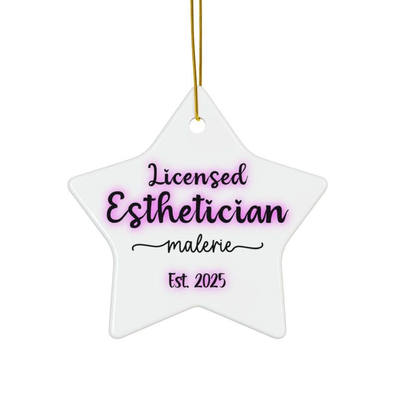Personalized Esthetician Christmas Ornament: Skincare Gift, 2025 Graduate image 5