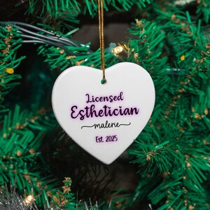 Personalized Esthetician Christmas Ornament: Skincare Gift, 2025 Graduate image 2