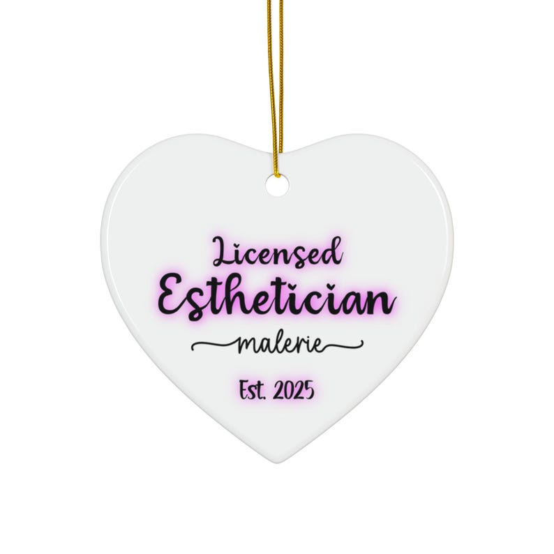 Personalized Esthetician Christmas Ornament: Skincare Gift, 2025 Graduate image 6