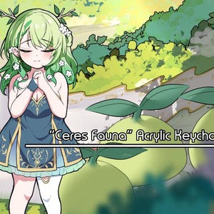 Ceres Fauna Acrylic Keychain Vtuber Hololive HoloCouncil