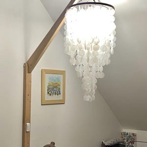 Suspension/luminaire en pastille de nacre