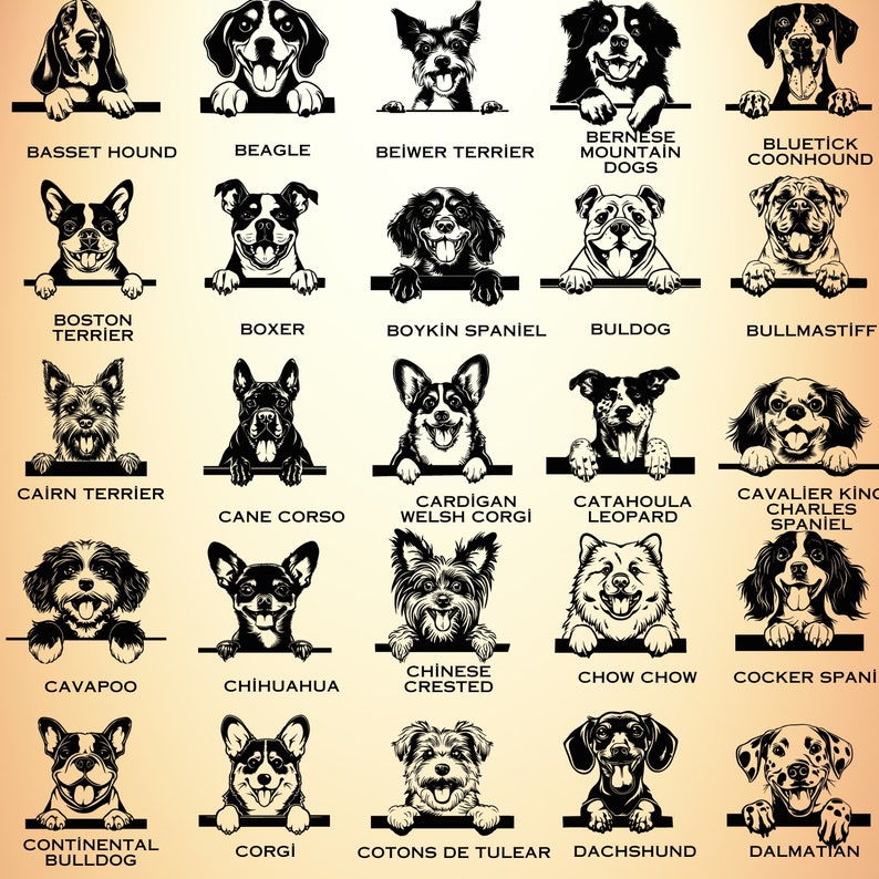 Dog Svg Bundle Dog Silhouette Peeking Dog Dog Mom Svg Puppy Pet Lover