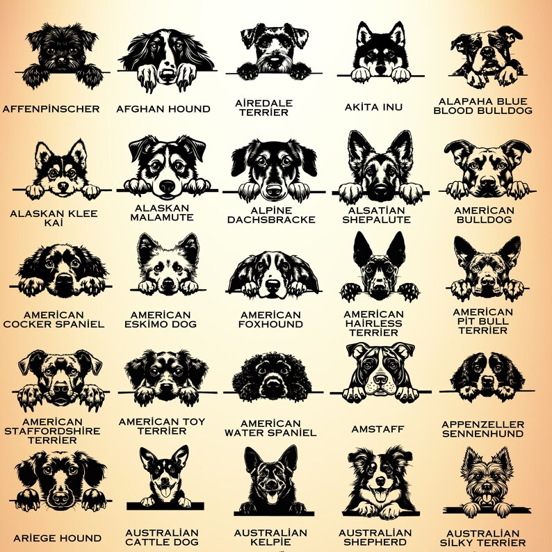 Dog Svg Bundle Dog Silhouette Peeking Dog Dog Mom Svg Puppy Pet Lover