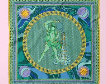 Aquarius Silk Scarf