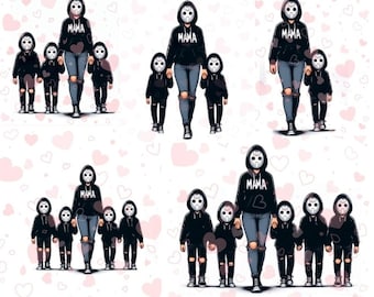 Mama Jason With Kids, Halloween Images!