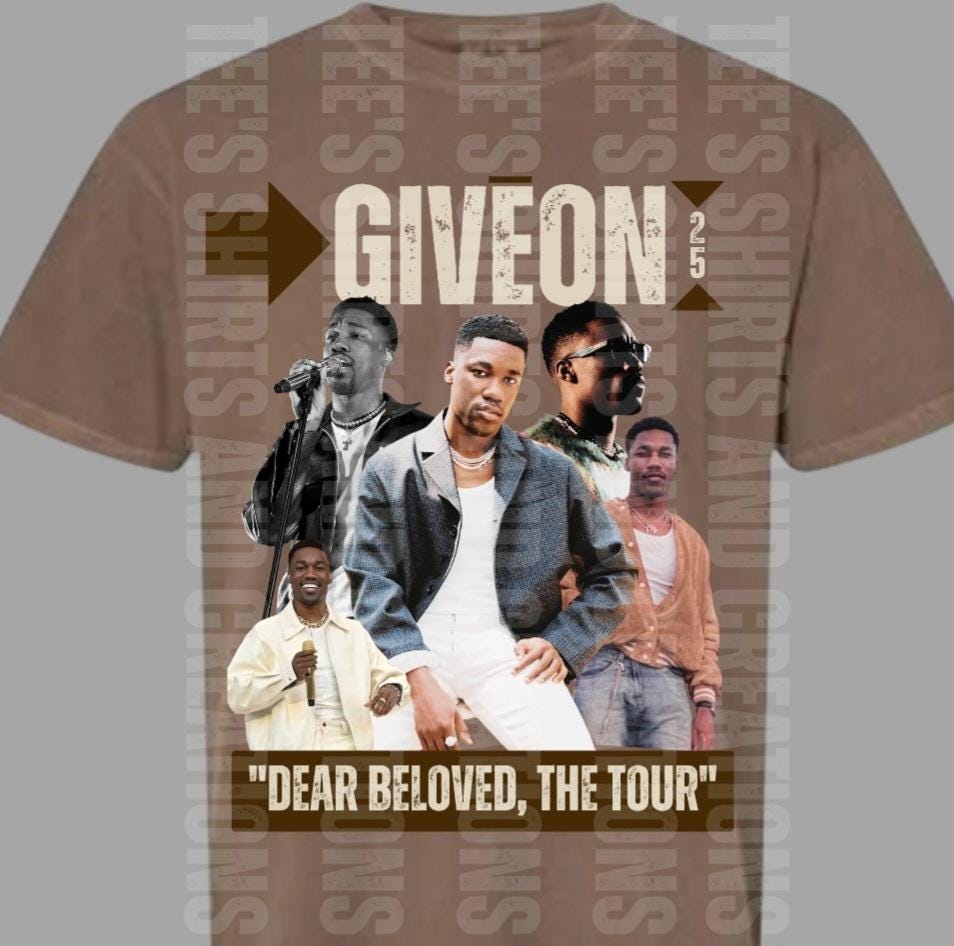 Giveon Dear Beloved Tour Shirt Design: 2 PNG Images (digital