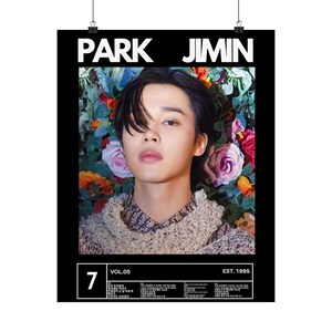 Poster Sur Toile BTS JiMin 20x30 Cm - Impression Haute Qualité, Résistante UV - Décoration Chambre, Cadeau Fan Kpop - Sans Cadre