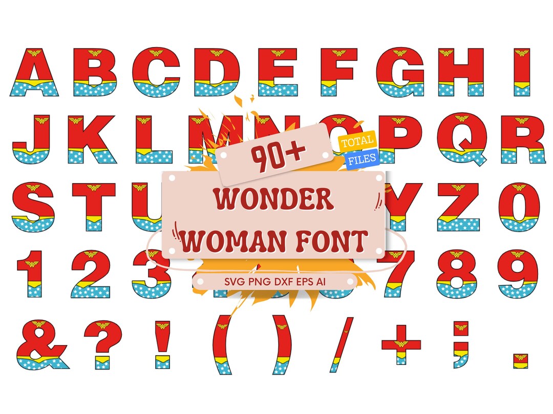 Wonder Red Letters Deviantart WONDER WOMAN Fonts Alphabet Letters Svg BUNDLE | Justice League ...