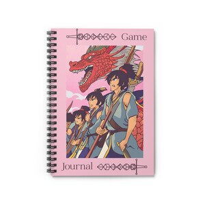 Dragon Anime Spiral Lined Notebook, Dungeons & Dragons Game Journal