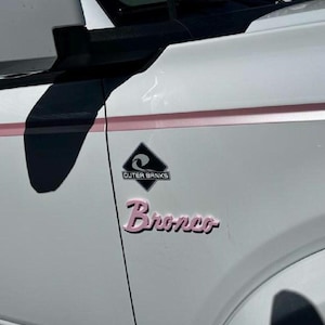 Bronco 8 Inch Side Script Emblem, PETG, Full Size Sport (2021-2026)