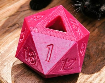 D20 Catnip fillable Toy, Cat Toy
