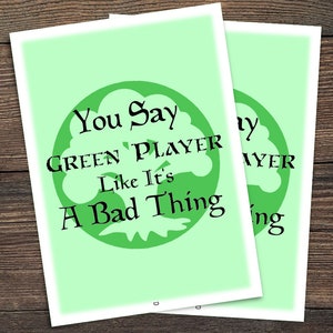 Pochettes pour cartes Green Mana taille standard, Vous dites joueur vert comme si c'était une mauvaise chose, Pochettes pour cartes Bouclier dragon
