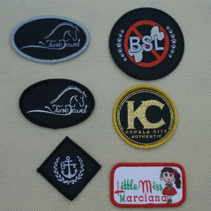 Made in USA 100 Custom IRON ON Patches Your Own Artwork up to 10 Colors 