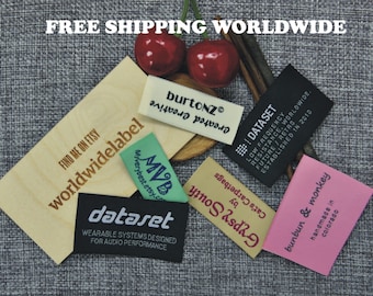 1000 Custom Damask Woven labels Text Only Clothing Labels - personalized name labels free design your tag logo high density weave fabric