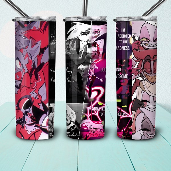 Hazbin Hotel Skinny Tumbler 20oz PNG File Download Alastor Hazbin Hotel Digital File Download