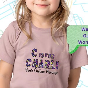 Custom Kids Name With Daisies T-Shirt | Back To School Shirt | Toddler First Day of School Tee | Floral Kindergarten Shirt for boys Girls